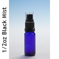 Blue Round Glass Bottles with Mist Sprays - Click Image to Close